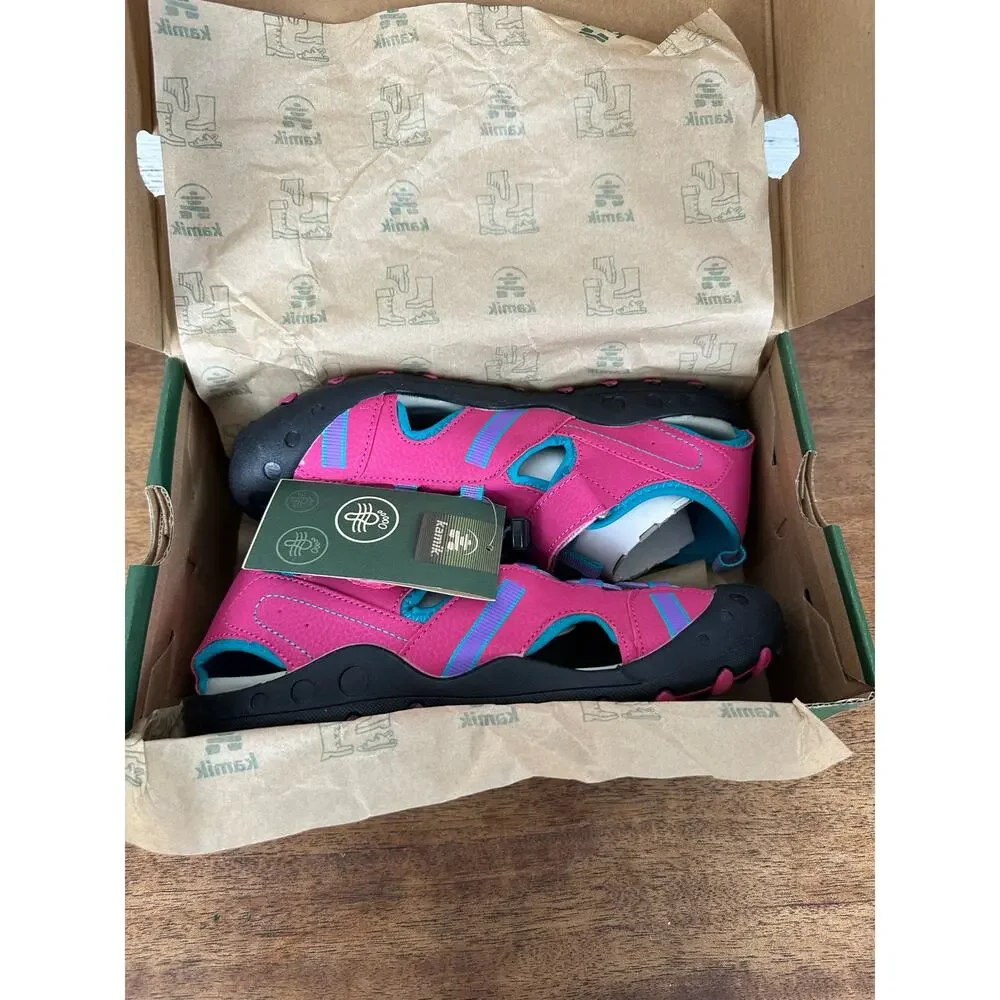 New In Box Girl's Pink Kamik Water Hiking Shoes- Mantaray Pink Rose Youth Size 7